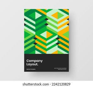Simple mosaic tiles corporate identity concept. Unique book cover design vector layout.