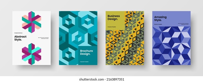 Conjunto de plantillas de la lista de control de mosaicos simples. Colección de ilustraciones de diseño de vectores de volante de moda.