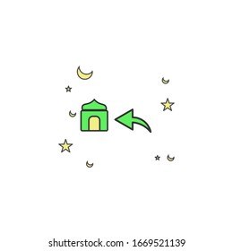 Simple mosque icon template design