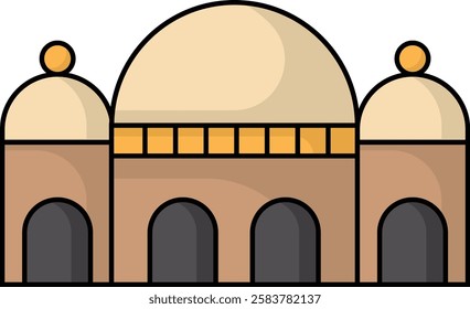 simple mosque illustration icon design