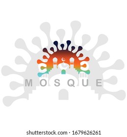 Simple mosque logo icon concept logo icon vector design