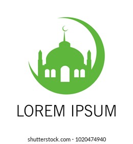 Simple Mosque Symbol Vector Illustration eps 10