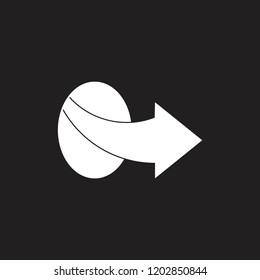 simple motion arrow symbol vector
