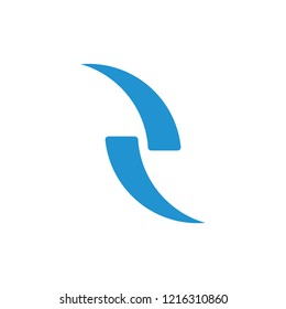 simple motion curves object logo 