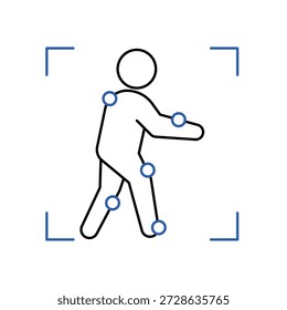Simple Motion Tracking icon for social media, app, and web design. Vector illustration, Eps 10.