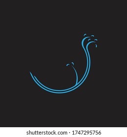 simple motion water splash symbol decoration vector