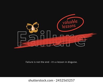 Simple Motivation graphic on a dark background.The Failure Text