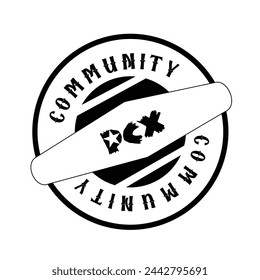 simple motorcycle community logo illustration template design