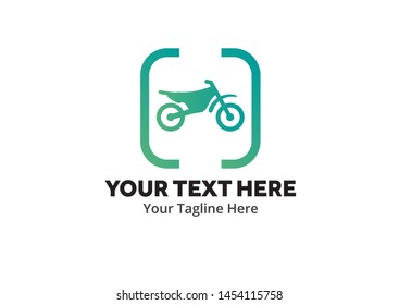 simple motorcycle logo creative design in flat style with color . emotorbike logo creative design for identity and club