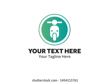 simple motorcycle logo creative design in flat style with color . emotorbike logo creative design for identity and club