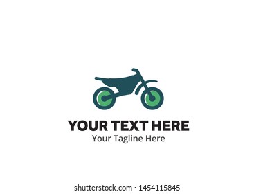 simple motorcycle logo creative design in flat style with color . emotorbike logo creative design for identity and club