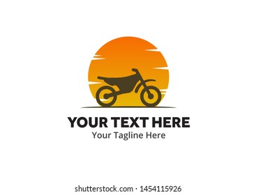 simple motorcycle logo creative design in flat style with color . emotorbike logo creative design for identity and club