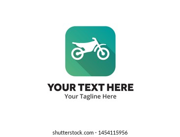simple motorcycle logo creative design in flat style with color . emotorbike logo creative design for identity and club