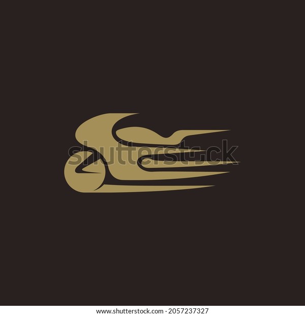 simple motorcycle logo. vector illustration for
business logo or icon