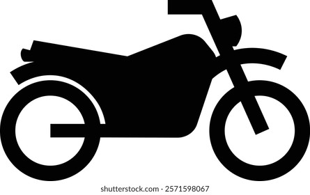 Simple motorcycle sideways silhouette illustration