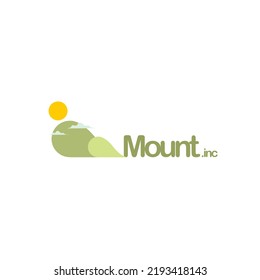 simple mount logo with sky and sunrise
smooth green color makes viewer feel comfortable  