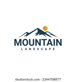 simple mountain adventure logo design inspiration	