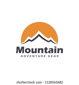 simple mountain adventure logo icon vector template