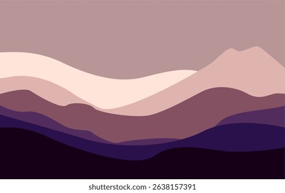 Simple Mountain Background Silhouette. Abstract Mountain Vector