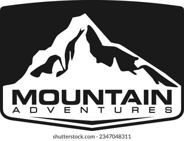 Simple MOuntain BAdge Logo Design