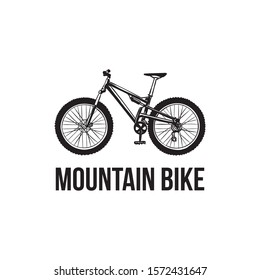 Simple mountain bike logo design