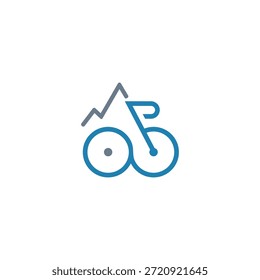 simple mountain bike logo design