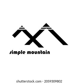simple mountain brand logo design vector template inspiration