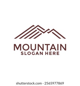 Simple Mountain business logo design vector template. Minimalist and modern mountain hill vector logo design.