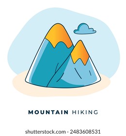 Simple Mountain colorful icon Illustration. Can be used for websites, print templates, presentation templates, illustrations