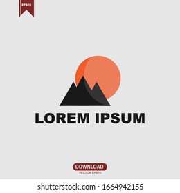 Simple Mountain concept logo icon template vector illustration design