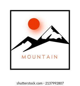 simple mountain design .design illustration.company logo.t-shirt.