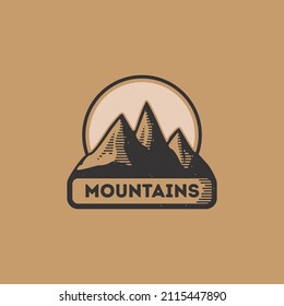 Simple mountain design logo for travel, adventure logo design.