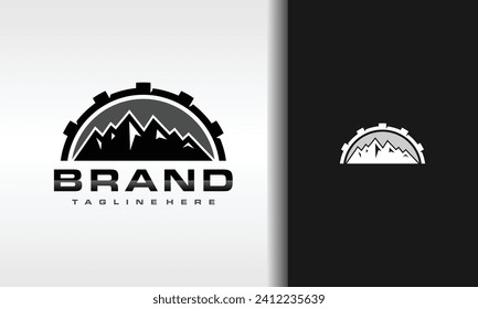 the simple mountain gear logo