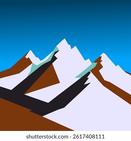 A simple mountain horizon using negative space and clean lines. Versatile for logos, apparel