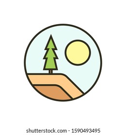 simple mountain icon design illustration