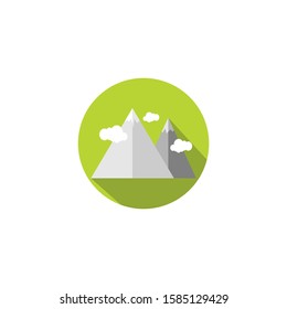 simple mountain icon in flat design style