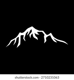 Diseño simple de la ilustración del icono de la montaña, conveniente para los logotipos y los Elementos de diseño.