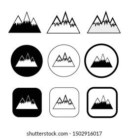 Simple Mountain icon sign design