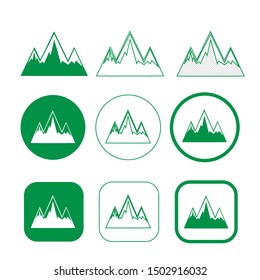 Simple Mountain icon sign design