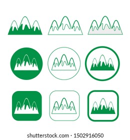 Simple Mountain icon sign design