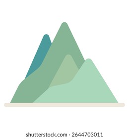 Simple mountain icon suitable for travel, outdoor, adventure websites and application interfaces.