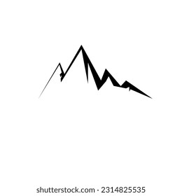 simple mountain icon vektor on whait background