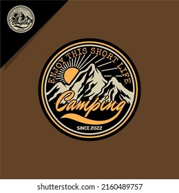 simple mountain illustration, for business logo or icon