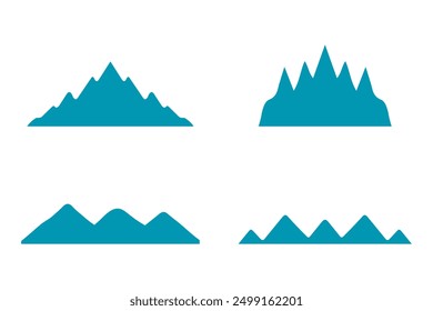 Simple mountain illustration set design