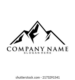 Simple mountain illustration vector logo