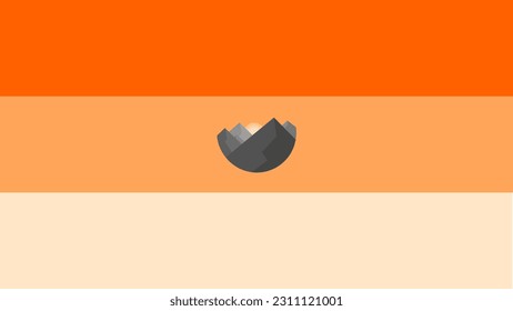 Diseño de paisajes montañosos simples, para fondo o fondo de pared, diseño de vectores planos