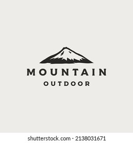 Ilustración de vectores de diseño de logotipo de paisajes de montaña simple