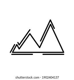 Simple mountain line icon. high quality black style vector icons