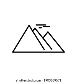 Simple Mountain Line Icon. High Quality Black Style Vector Icons