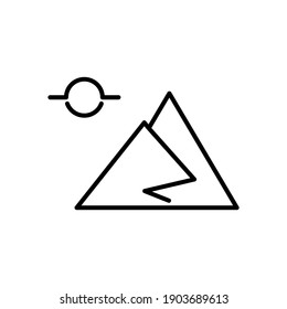 Simple mountain line icon. high quality black style vector icons